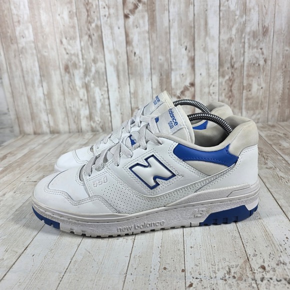 New Balance 550 Men's White Blue Low Top Basketball Sneakers Size 8.5 - Picture 2 of 8